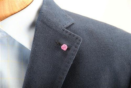 Crown Lapel Pin - Happiest Orange with Poona Pink - Stolen Riches
