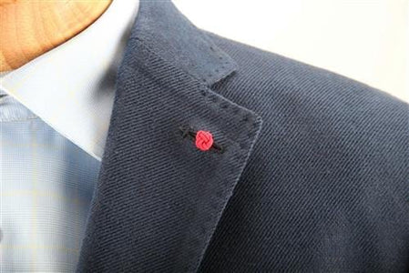 Crown Lapel Pin - Portsalon Red with Mission Blue - Stolen Riches