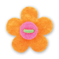 Flower Lapel Pin - Happiest Orange with Poona Pink - Stolen Riches