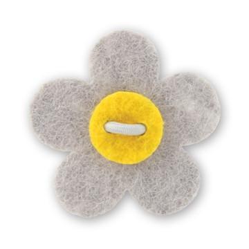 Flower Lapel Pin - Isolar Silver with Huckleberry Yellow - Stolen Riches