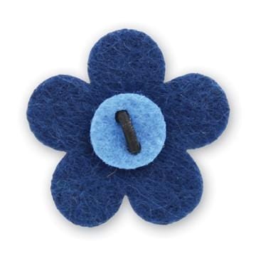 Flower Lapel Pin - Mission Blue with Bishop Blue - Stolen Riches