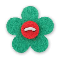 Flower Lapel Pin - Nicklaus Green with Portsalon Red - Stolen Riches