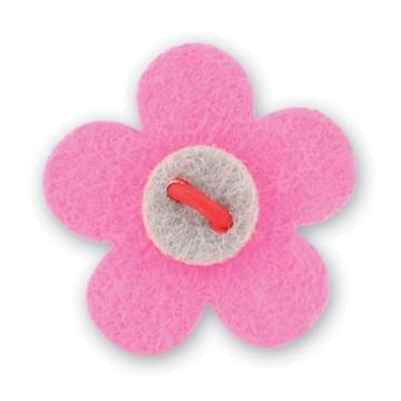 Flower Lapel Pin - Poona Pink with Isolar Silver - Stolen Riches